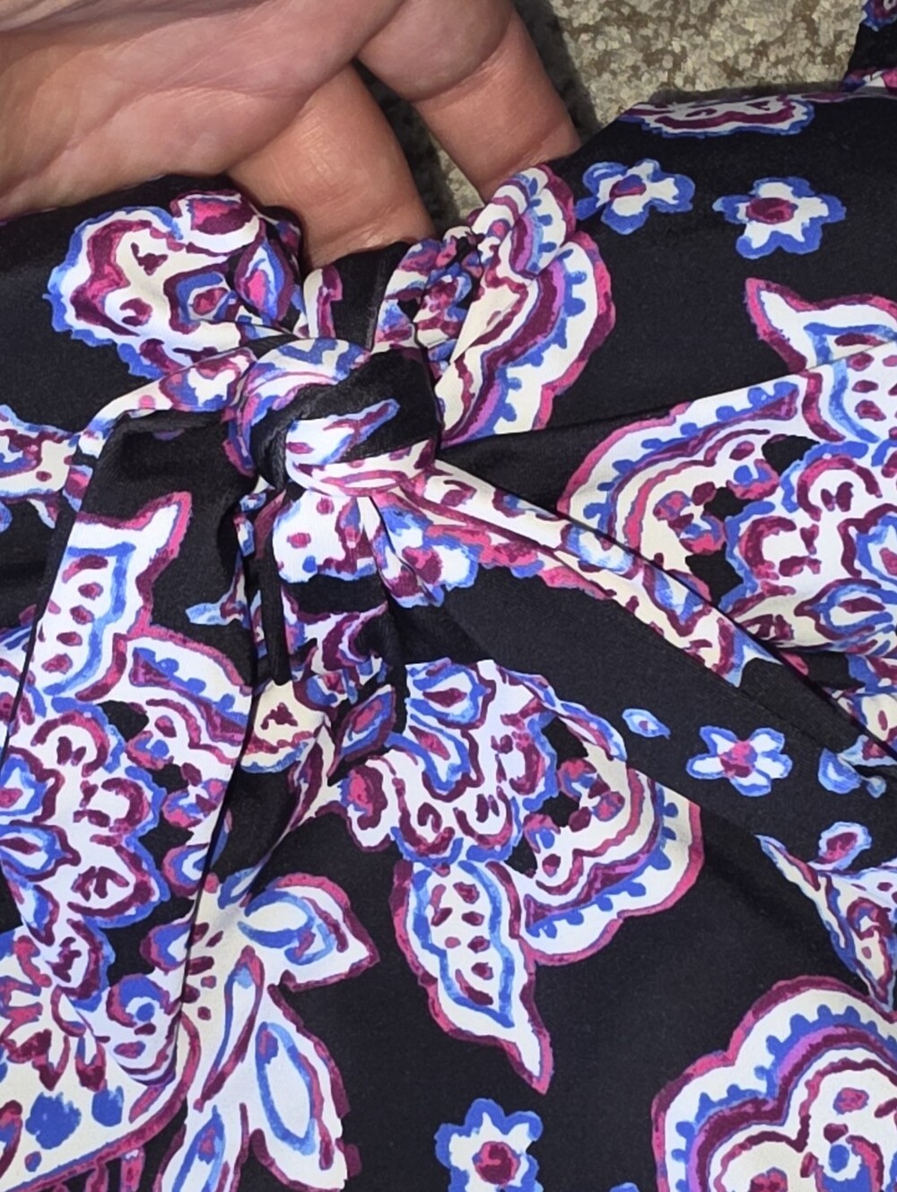 NWT Swim Solutions Paisley Tummy Control Thigh Minimizer Bathing Suit Swim Dress - Picture 3 of 10